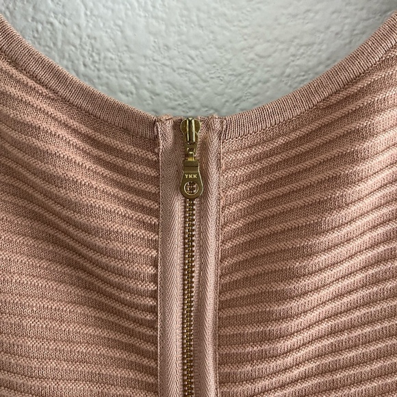 NWT SANDRO | Scoop Neck Ribbed Mini A-Line Dress in Taupe | Size SANDRO 2 (US 6) - Picture 8 of 13